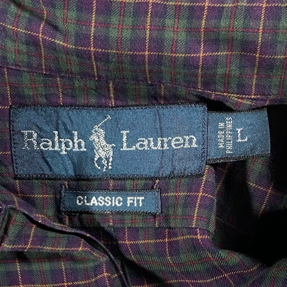 Polo Ralph Lauren Plaid Button Down Shirt Men's Long Sleeve Casual Classic Fit